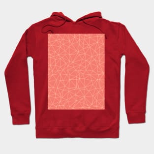 Minimal Lines Geometric Coral Pattern Hoodie